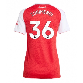 Billige Fotballdrakt Arsenal Martin Zubimendi #36 Replika Hjemmedrakt Dame 2025-26 Kortermet